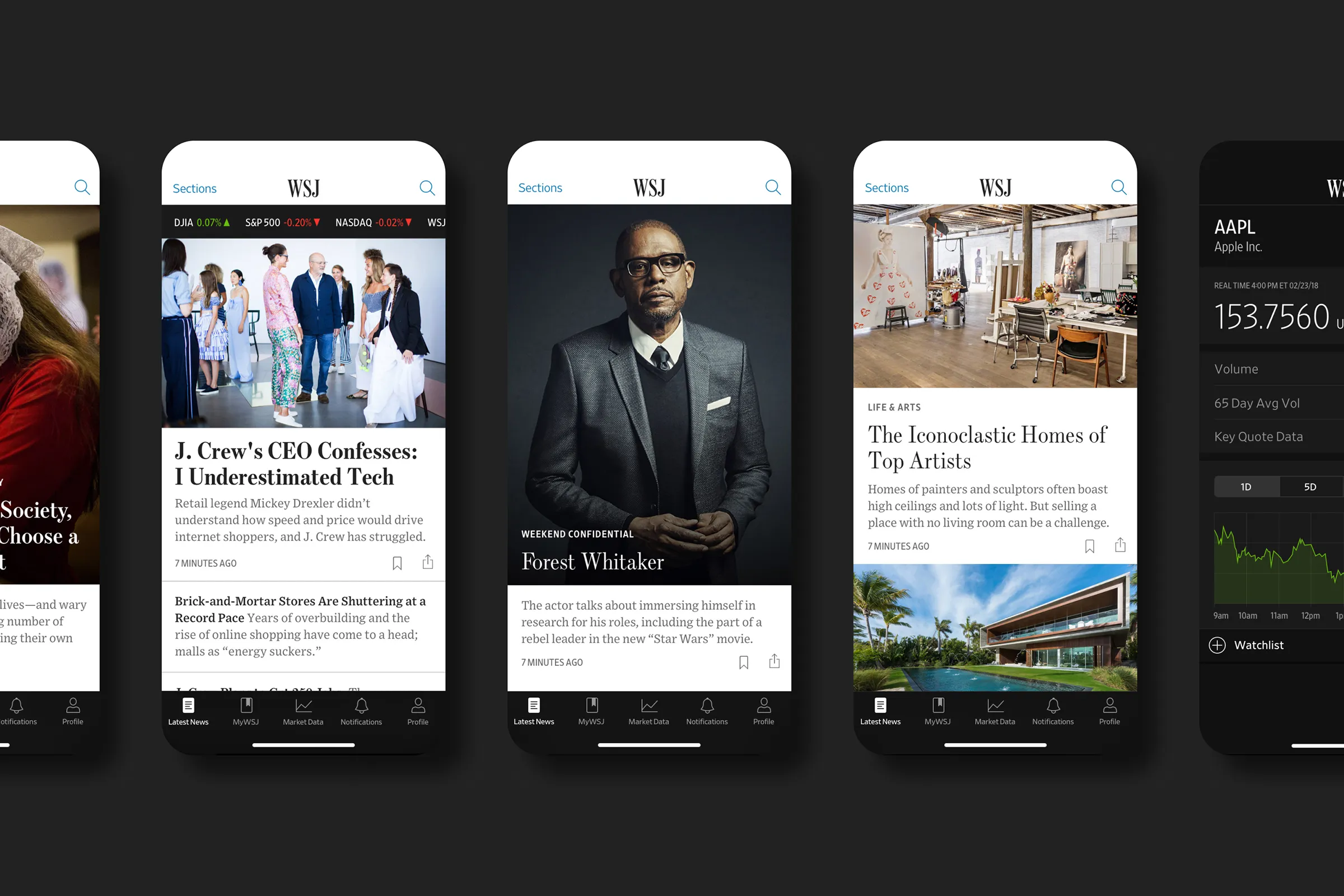 Webby Award winning native WSJ app